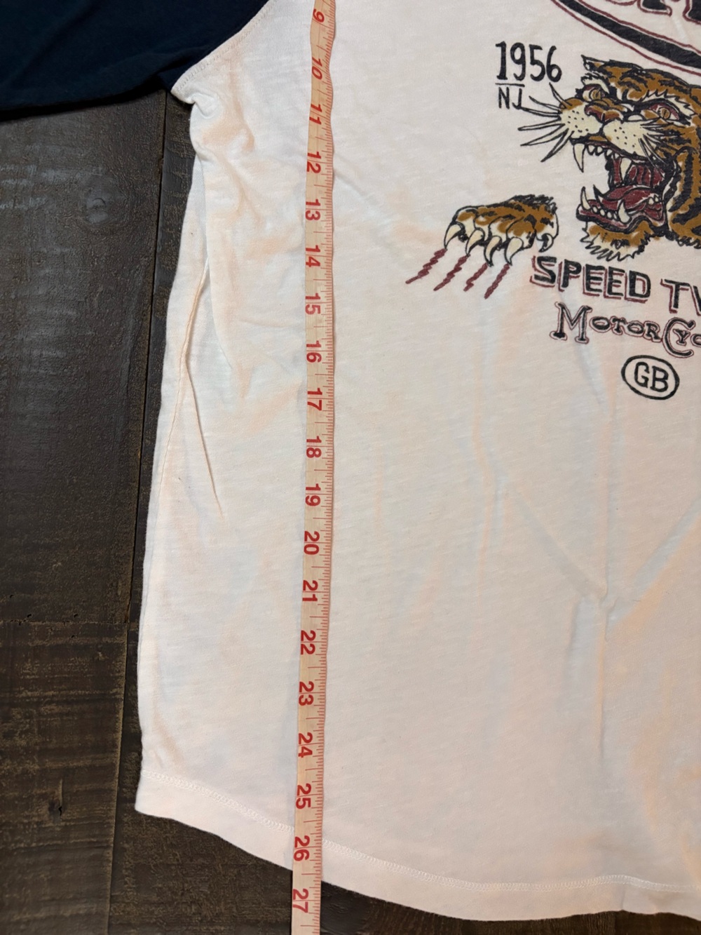 Lucky Brand Raglan Tee - White & Navy - Picture 4 of 6